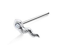 Snake Silver Straight Nose Stud NSKA-79